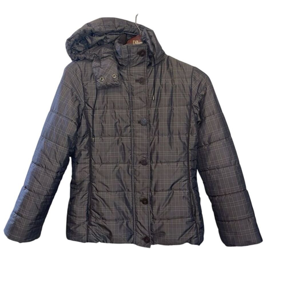 RFT Rainforest Jacket Women S Green Puffer Plaid Hooded Outdoor Phone Pocket
